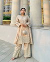 NSR 839 Pure Heavy Chinnon Silk With Heavy Embroidery Sequence Work Top With Sharara Dupatta Wholesale Clothing Distributors In India